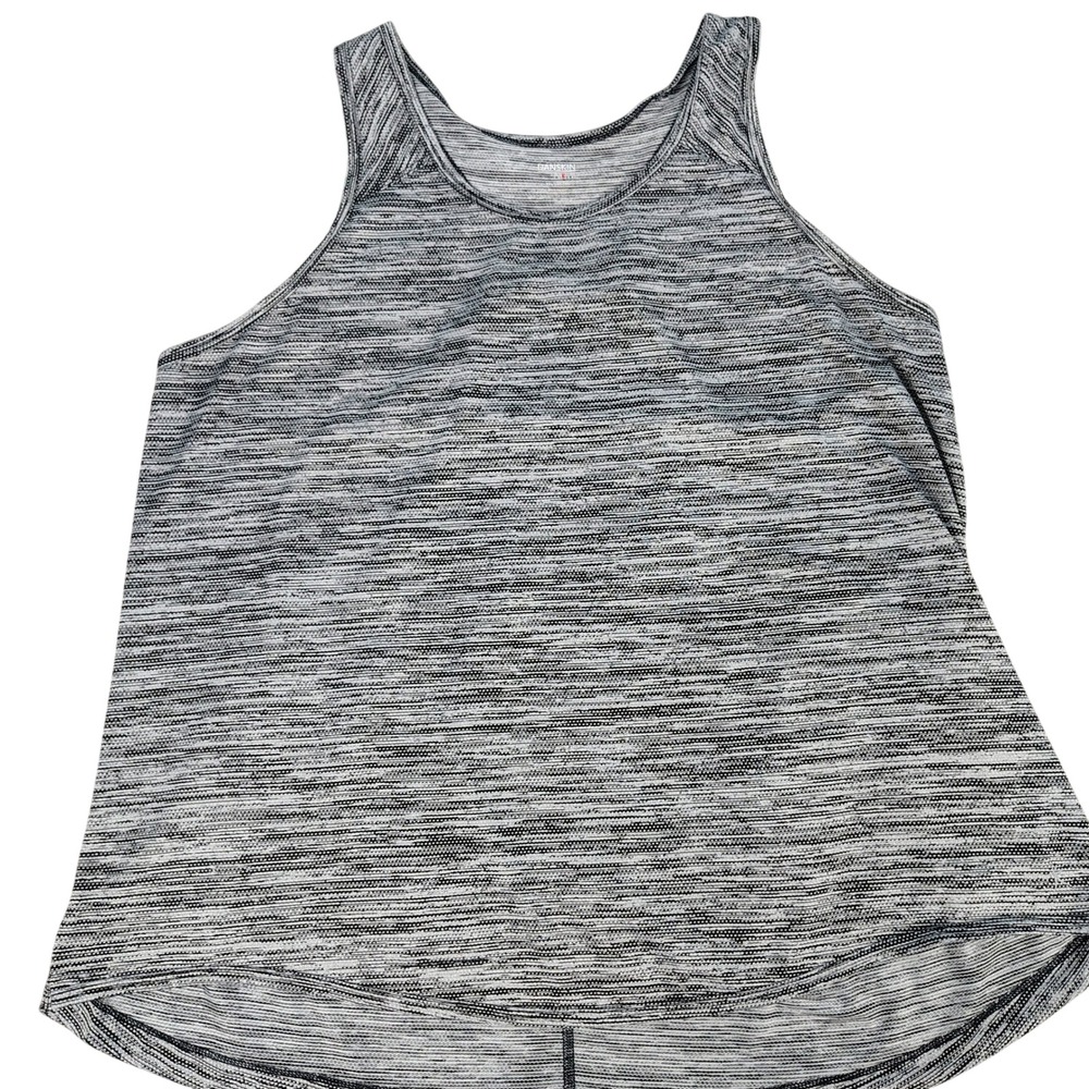 Danskin Womens XXL Dri-More Racerback Tank Top Gray Space Dye Athleisure